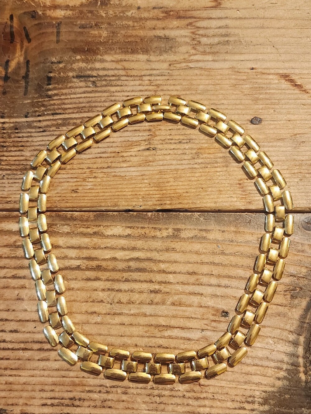 Napier Double Strand Gold-Tone Box Link Necklace
